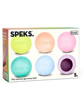 NWT 6-Pack Speks Gump Memory Gel Stress Balls